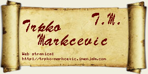 Trpko Markčević vizit kartica